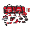 M18 18V Cordless Lithium-Ion 8-Tool Combo Kit w/ 3 Batteries, Charger, Bag