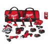 M18 18V Lithium-Ion Cordless Combo Kit (8-Tool) with (3) Batteries, Charger and Tool Bag