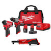 M12 FUEL 12-Volt Li-Ion Brushless Cordless Hammer Drill and Impact Driver Combo Kit (2-Tool) with M12 3/8 in. Ratchet