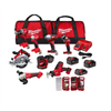 M18 18V Lithium-Ion 8-Tool Combo Kit 3 Batteries, Charger, Bag with SHOCKWAVE 75-Pc Bit Set