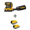 20V Max XR cordless brushless 1/4 sheet sander with 2 compact batteries—now available at a discount.