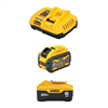 20V/60V max flexvolt 9.0Ah battery and charger kit with 20V max 6.0Ah battery included.