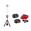 18-Volt Lithium-Ion Cordless Rocket Dual Power Tower Light w/Two 6.0 Ah Battery and Charger