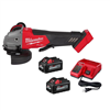M18 FUEL 18V Lithium-Ion Brushless Cordless 4-1/2 in./5 in. Grinder w/Paddle Switch w/Two 6.0 Ah Battery and Charger