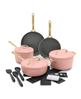 GreenPan GP5 11-piece healthy ceramic nonstick cookware set in dusty rose - 20% off.