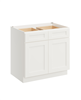 Boyel Living 36" Single Base Cabinet with Full Overlay Hdf Door and Dovetail Drawer - White shaker