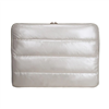 Sandy Lisa 16" laptop sleeve in white chrome.