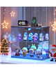 Led Lighted 2-Tier Glass Display Case with Charging Station and Motion Sensor