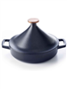 Black Alva Nori 3qt enameled cast iron Moroccan tagine with bronze gold knob, now with a discount.
