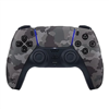 Sony PS5 DualSense wireless controller in grey camouflage.