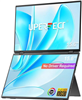 Delta 23.8" 100Hz Dual Monitor, HDR 360° Folding Triple Screen w/Stand&VESA, No Driver for Laptop/Phone/Console - Black