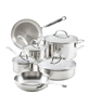Farberware stainless steel millennium 10-piece induction cookware set - silver, now with a discount!