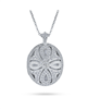 Keepsake Victorian Filigree Perfume Essential Oil Diffuser Oval Infinity Cross Locket Necklace