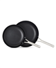 Calphalon hard-anodized nonstick 10" and 12" frying pan set - black.