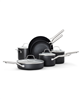 Calphalon hard-anodized nonstick 10-piece cookware set in black with a discount.