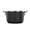 Calphalon Premier 12-qt. nonstick stock pot with lid - black/stainless steel.