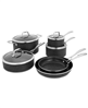Henckels Capri Notte 10-pc Black Aluminum Nonstick Cookware Set with a discount.