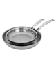 Clad H3 2-Piece Stainless Steel Fry Pan Set