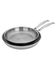Clad H3 2-Piece Stainless Steel Fry Pan Set