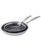 J.a. Henckels 2-pc. ceramic stainless steel fry pan set - silver, now with a discount.