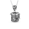 Vintage-Style Heart Prayer Box Locket Necklace Pendant
