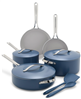 GreenPan Nova 10-pc. blue ceramic nonstick cookware set.