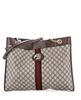Discounted: Pre-owned Gucci large Rajah chain tote in brown GG coated canvas.