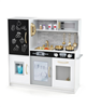 Sugift toddler play kitchen for ages 3-6 (grey).