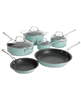 10-Pc. Hard-Enameled Aluminum Nonstick Cookware Set