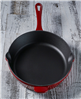 Chefs Classic 10" enameled cast iron skillet - cardinal red.
