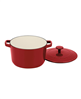 20% off Chefs classic 5-qt. round enameled cast iron casserole in cardinal red.