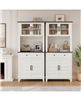 72" Freestanding Pantry Cabinet Buffet Hutch
