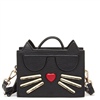 Pebble Leather Cat Crossbody Bag