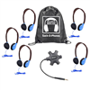 HamiltonBuhl - Galaxy Econo-Line Sack-O-Phones: 5 blue headphones, starfish jackbox, carry bag.