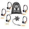 HamiltonBuhl's Galaxy Econo-Line includes 5 orange personal headphones, a starfish jackbox, and a carry bag, all for a discounted price.