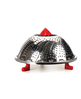 Rsvp International 9" red stainless steel silicone umbrella steam basket.