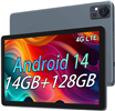 10.1" Android Tablet with 14GB RAM 128GB ROM, Incell Screen, Octa-core 7000mAh Battery - Gray
