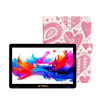 10.1" Octa Core 256GB Storage Android 15 Tablet with Love shape Case - Red