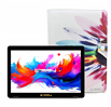10.1" Octa Core 256GB Storage Android 15 Tablet with Rainbow Marble Case - Yellow