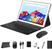 Tablet 10.1 Inch Android 14, Octa-Core, 128GB ROM 14GB RAM, 2025 Newest Tab with Keyboard Bundle 1TB Expand 13MP+8MP - Silver
