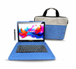 Linsay 10.1" octa-core tablet, 256GB, Android 15, includes oracle keyboard case and briefcase - blue.