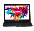 10.1" Octa Core 128GB Storage Android 15 Tablet with Leather Case - Black