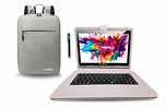 10.1" Octa Core 128GB Storage Android 15 with Designer Cloth Keyboard Case and Stylish Backpack and Pen Stylus - Purple