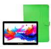 10.1" Octa Core 256GB Storage Android 15 Tablet with Leather Case - Green