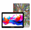 10.1" Octa Core 256GB Storage Android 15 Tablet with Tree Marble Case - White