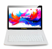 Linsay 10.1" octa-core Android 15 tablet (256GB) with crocodile-style keyboard - white.