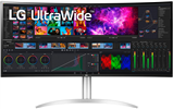 LG - 40” IPS LED Curved UltraWide WHUD 71Hz Monitor with HDR (HDMI, DisplayPort, USB) - Silver/White