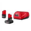 M12 12-Volt Lithium-Ion High Output 5.0 Ah and 2.5 Ah Battery Packs and Charger Starter Kit
