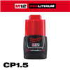 M12 12V 1.5Ah lithium-ion battery pack.