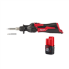 M12 cordless soldering iron with 2.0 Ah battery.